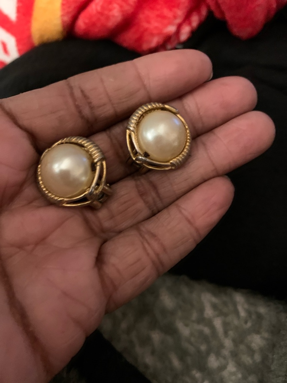 Gold-Tone Pearl Clip-On Earrings - Classic Ivory Pearl Earrings